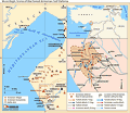 Karta ver det historiska frsvaret vid Musa Dagh, 1915